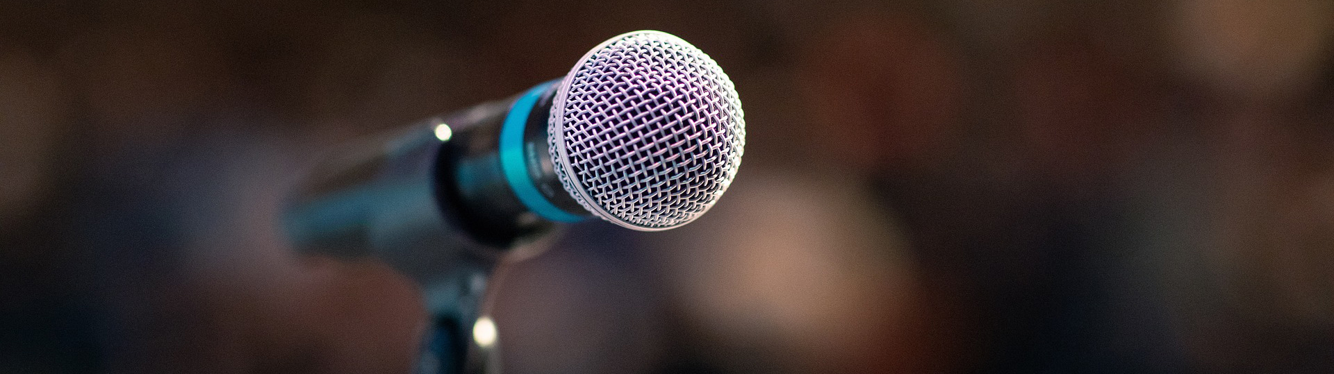 microphone ready for someone to speak